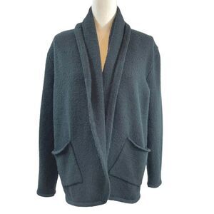 DIP Women's M Medium Black Open Front Cardigan with Hand Pockets